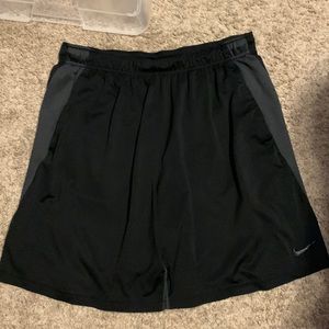 Black and grey nike shorts